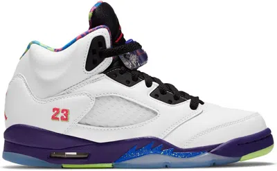 Pre-owned Jordan 5 Retro Alternate Belair Sneakers In White/court Purple/racer Pink In Multi