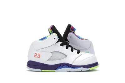 Pre-owned Jordan 5 Retro Alternate Belair Sneakers In White/court Purple/racer Pink In Multi