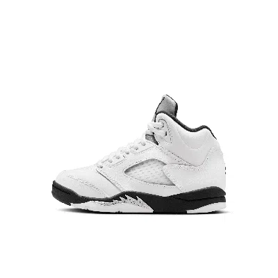Jordan 5 Retro "black And White" Little Kids' Shoes