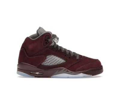 Pre-owned Jordan 5 Retro Burgundy (2023) Sneakers In Deep Burgundy/light Graphite/metallic Silver