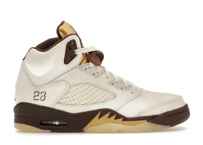Pre-owned Jordan 5 Retro Golden Ticket (women's) Sneakers In Earth/metallic Gold/sail