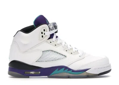 Pre-owned Jordan 5 Retro Grape (2013) Sneakers In White/emerald/new In Multi