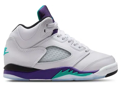 Pre-owned Jordan 5 Retro Grape (2025) Sneakers In White/grape Ice/new Emerald In Multi