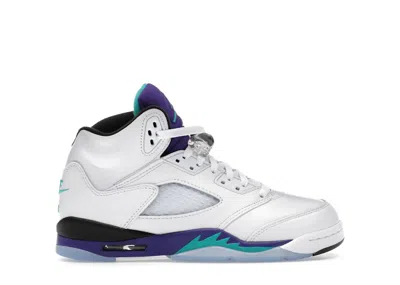 Pre-owned Jordan 5 Retro Grape (2025) Sneakers In White/grape Ice/new Emerald In Multi