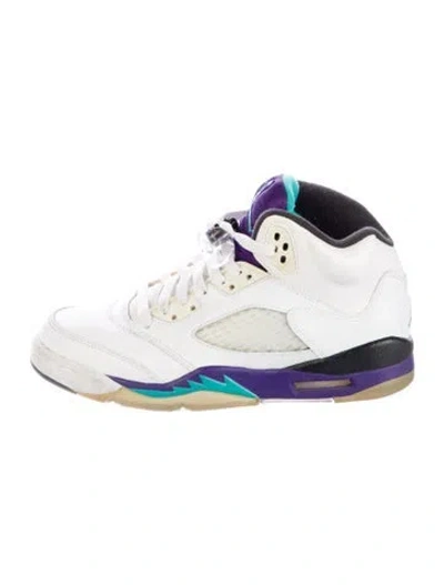 Pre-owned Jordan 5 Retro Gs 'grape' 2025 Chunky Sneakers In White