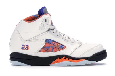 Pre-owned Jordan 5 Retro International Flight Sneakers In Sail/racer Blue/cone