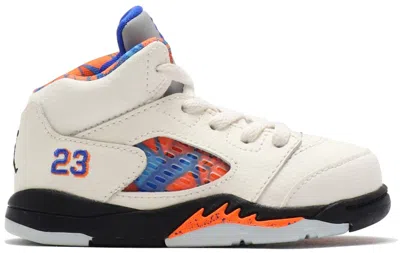 Pre-owned Jordan 5 Retro International Flight Sneakers In Sail/racer Blue/cone