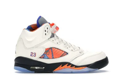 Pre-owned Jordan 5 Retro International Flight Sneakers In Sail/racer Blue/cone