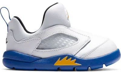 Pre-owned Jordan 5 Retro Little Flex Laney Sneakers In White/varsity Maize/varsity Royal