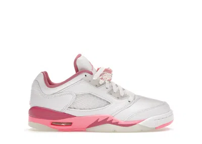 Pre-owned Jordan 5 Retro Low Crafted For Her Sneakers In White/coral Chalk/desert Berry