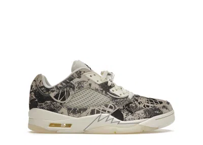 Pre-owned Jordan 5 Retro Low Expression (women's) Sneakers In Coconut Milk/white/black