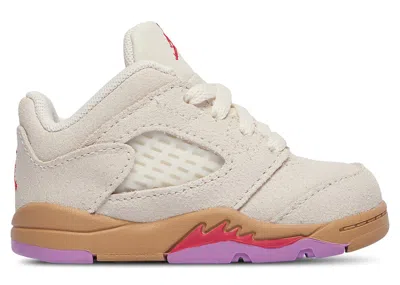 Pre-owned Jordan 5 Retro Low Peanut Butter & Jelly Sneakers In Pale Ivory/fusion Red/desert