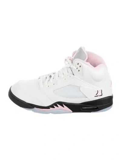 Pre-owned Jordan 5 Retro Medium Soft Pink Sneakers In White