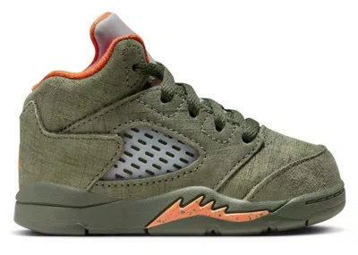 Pre-owned Jordan 5 Retro Olive (2024) Sneakers In Army Olive/solar Orange