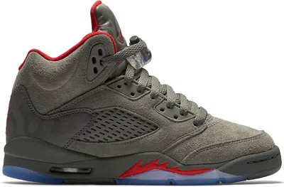 Pre-owned Jordan 5 Retro P51 Camo Sneakers In Dark Stucco/university Red/river Rock