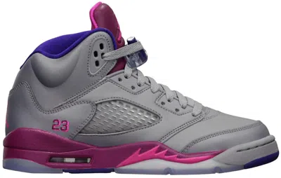 Pre-owned Jordan 5 Retro Pink Sneakers In Cement Grey/pink Foil/raspberry Red