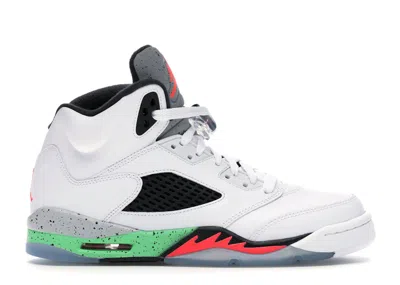 Pre-owned Jordan 5 Retro Poison Green Sneakers In White/infrared 23/light Poison Green In Multi