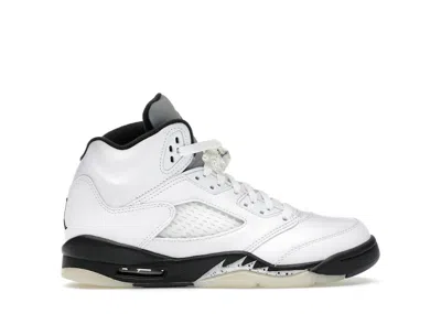 Pre-owned Jordan 5 Retro Reverse Metallic Sneakers In White/black/sail