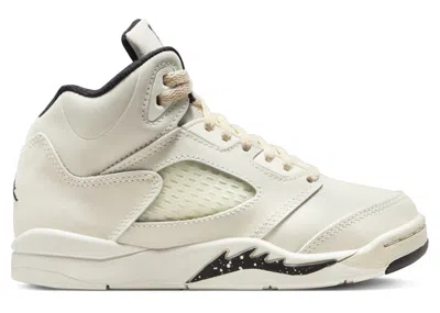Pre-owned Jordan 5 Retro Se Black Sneakers In Sail/light Orewood Brown/coconut Milk
