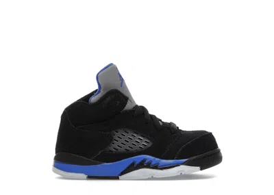 Pre-owned Jordan 5 Retro Sneakers In Black/racer Blue/reflective Silver