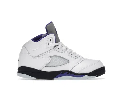 Pre-owned Jordan 5 Retro Sneakers In White/dark Concord/black In Multi
