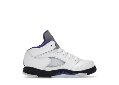 Pre-owned Jordan 5 Retro Sneakers In White/dark Concord/black