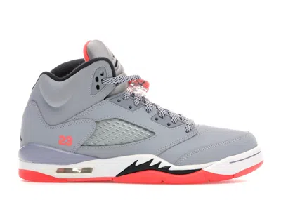 Pre-owned Jordan 5 Retro Sneakers In Wolf Grey/black/hot Lava In Multi