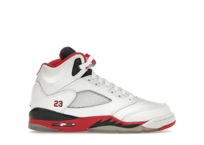 Pre-owned Jordan 5 Retro Tongue (2013) Sneakers In White/fire Red/black