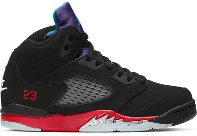 Pre-owned Jordan 5 Retro Top 3 Sneakers In Black/fire Red/grape Ice