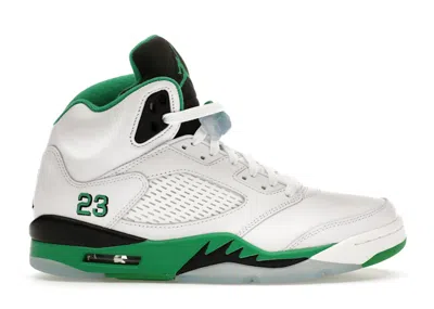 Pre-owned Jordan 5 Retro (women's) Sneakers In White/lucky Green/black