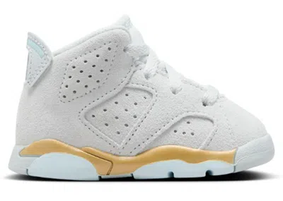 Pre-owned Jordan 6 Retro Craft Paris Olympics Pearl Sneakers In Pure Platinum/glacier Blue/metallic Gold