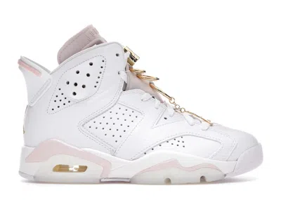 Pre-owned Jordan 6 Retro Gold Hoops (women's) Sneakers In White/sail/metallic Gold In Multi