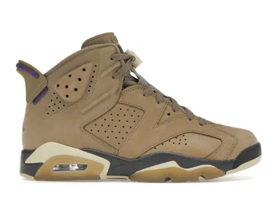 Pre-owned Jordan 6 Retro Goretex (women's) Sneakers In Brown Kelp/team Gold/shadow Brown