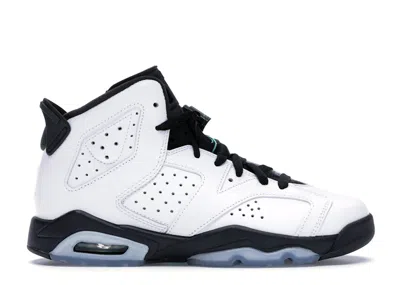Pre-owned Jordan 6 Retro Jade Black Sneakers In White/hyper Jade