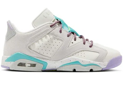 Pre-owned Jordan 6 Retro Low Let's Play Sneakers In Phantom/green Frost/hydrangeas