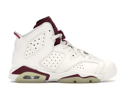 Pre-owned Jordan 6 Retro Maroon (2015) Sneakers In Off White/new Maroon