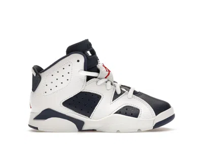 Pre-owned Jordan 6 Retro Olympic (2024) Sneakers In White/varsity Red/midnight Navy Blue In Multi