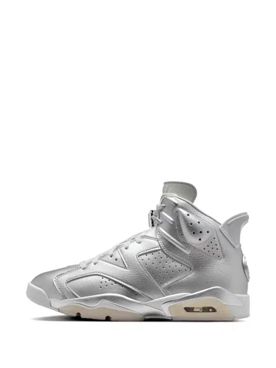 Jordan 6 Retro Psg Paris Saint-germain Leather Sneakers In Silver