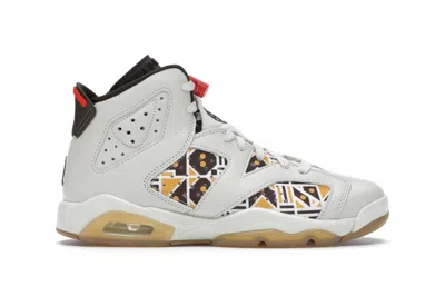 Pre-owned Jordan 6 Retro Quai 54 (2020) Sneakers In Sail/team Orange/gum Light Brown