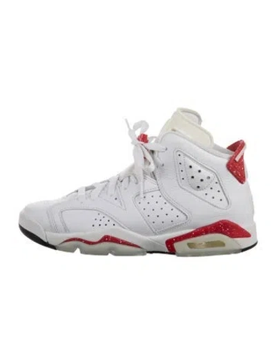 Pre-owned Jordan 6 Retro Red Oreo Athletic Sneakers In White