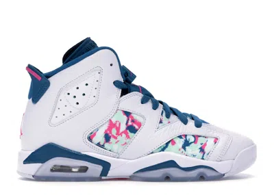 Pre-owned Jordan 6 Retro Sneakers In White/laser Fuchsia/green Abyss