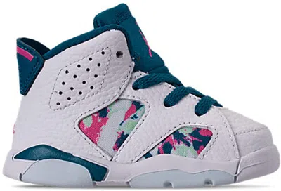 Pre-owned Jordan 6 Retro Sneakers In White/laser Fuchsia/green Abyss