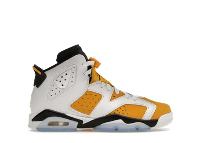 Pre-owned Jordan 6 Retro Sneakers In White/yellow Ochre/black In Multi