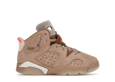 Pre-owned Jordan 6 Retro Travis Scott Sneakers In British Khaki/sail/bright Crimson