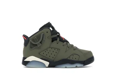 Pre-owned Jordan 6 Retro Travis Scott Sneakers In Medium Olive/black/sail