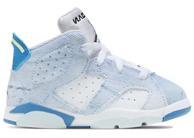 Pre-owned Jordan 6 Retro Washed Denim (2022) Sneakers In White/dutch Blue/citron