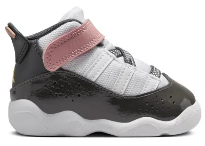 Pre-owned Jordan 6 Rings Anthracite Sneakers In White/red Stardust/vapor Green In Multi