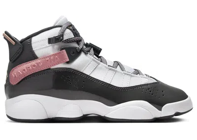 Pre-owned Jordan 6 Rings Anthracite Sneakers In White/red Stardust/vapor Green In Multi