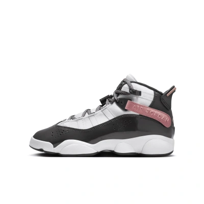 Jordan 6 Rings Big Kids' Shoes In White/anthracite/red Stardust