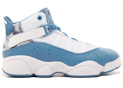 Pre-owned Jordan 6 Rings Bleached Denim Sneakers In Dutch Blue/white